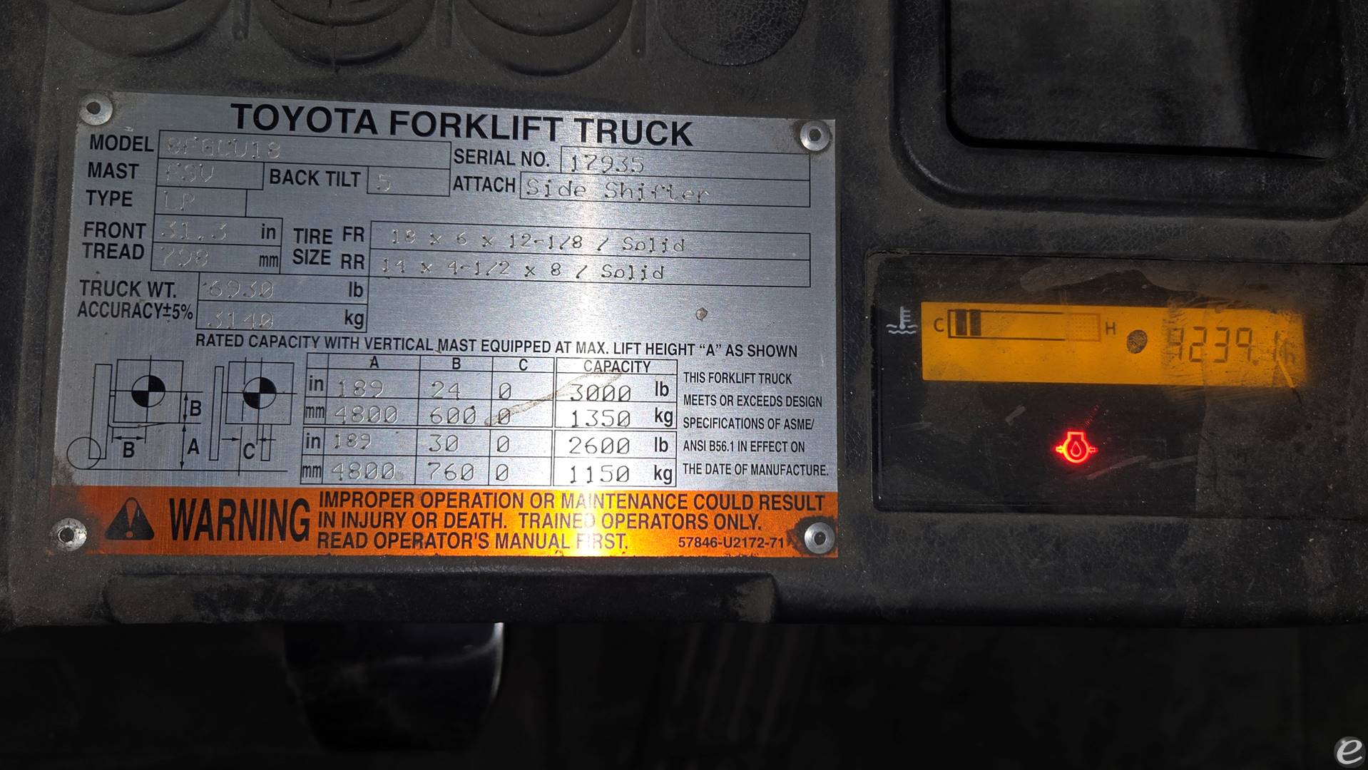 2011 Toyota 8FGCU18