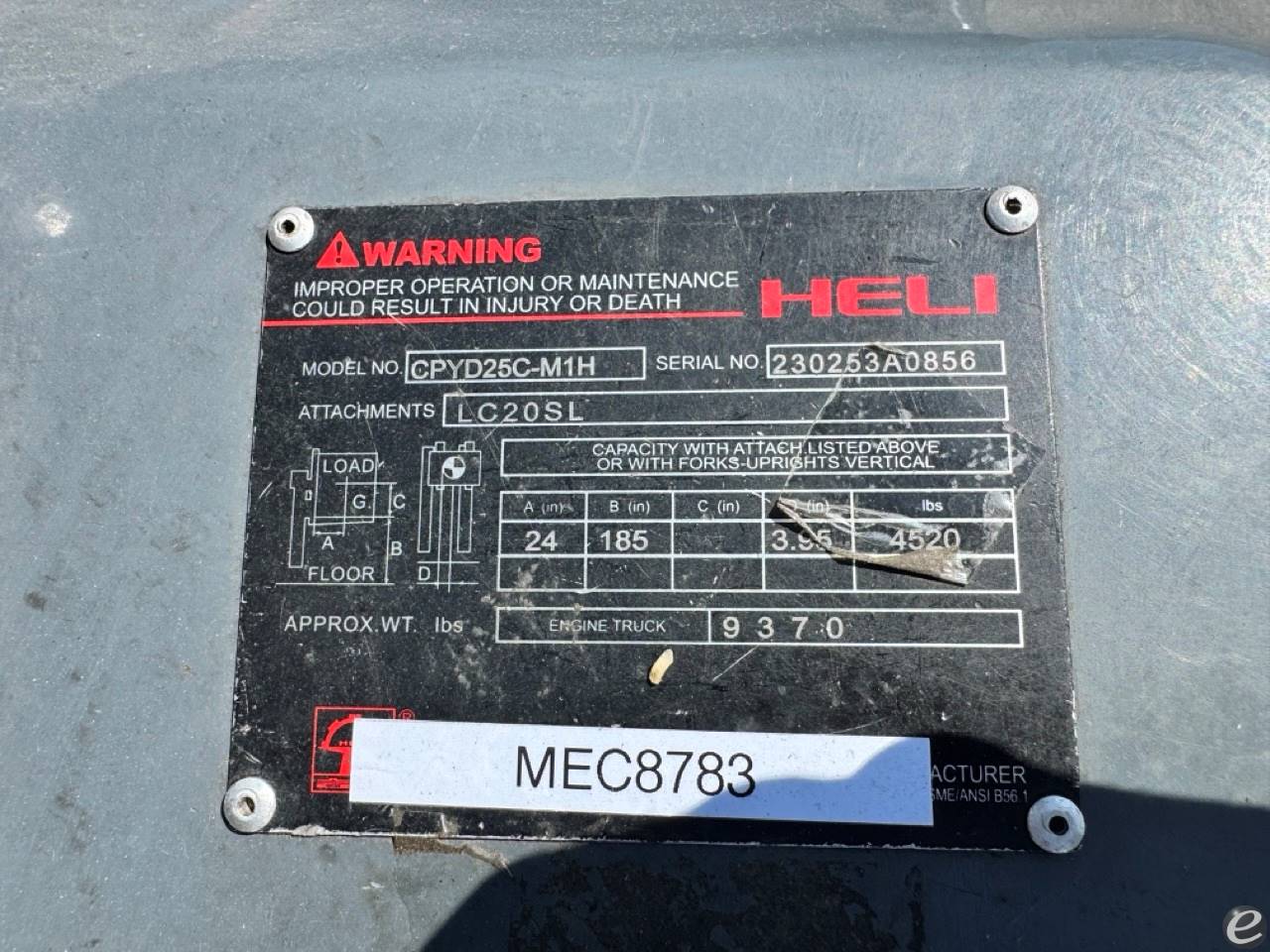 2022 Heli CPYD25C-M1H