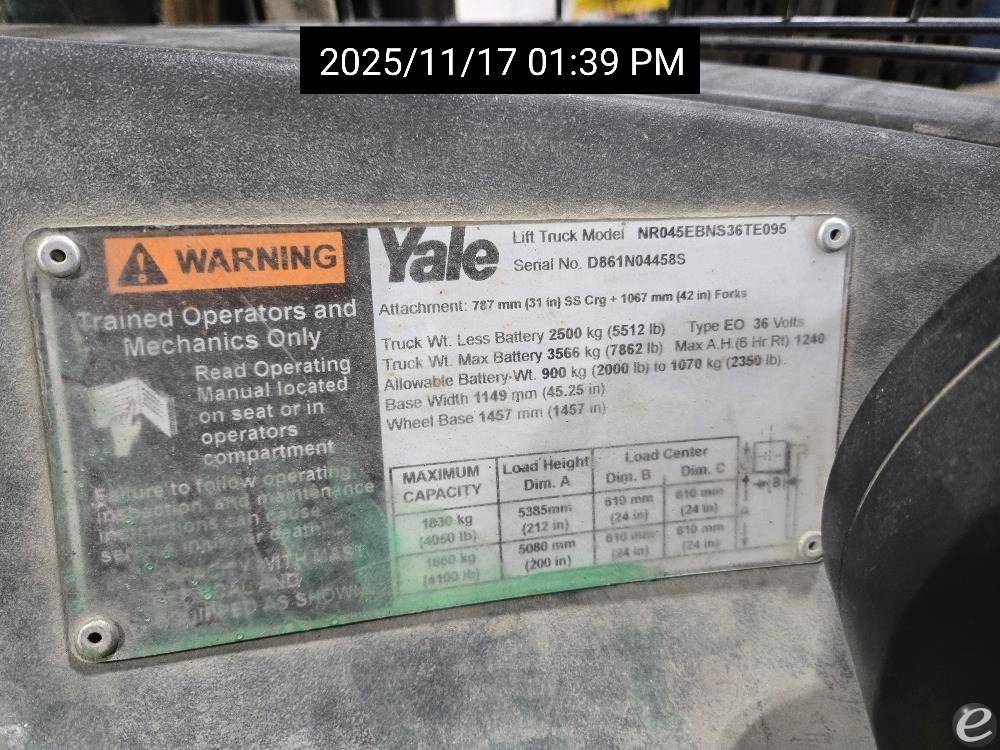 2018 Yale NR045EB