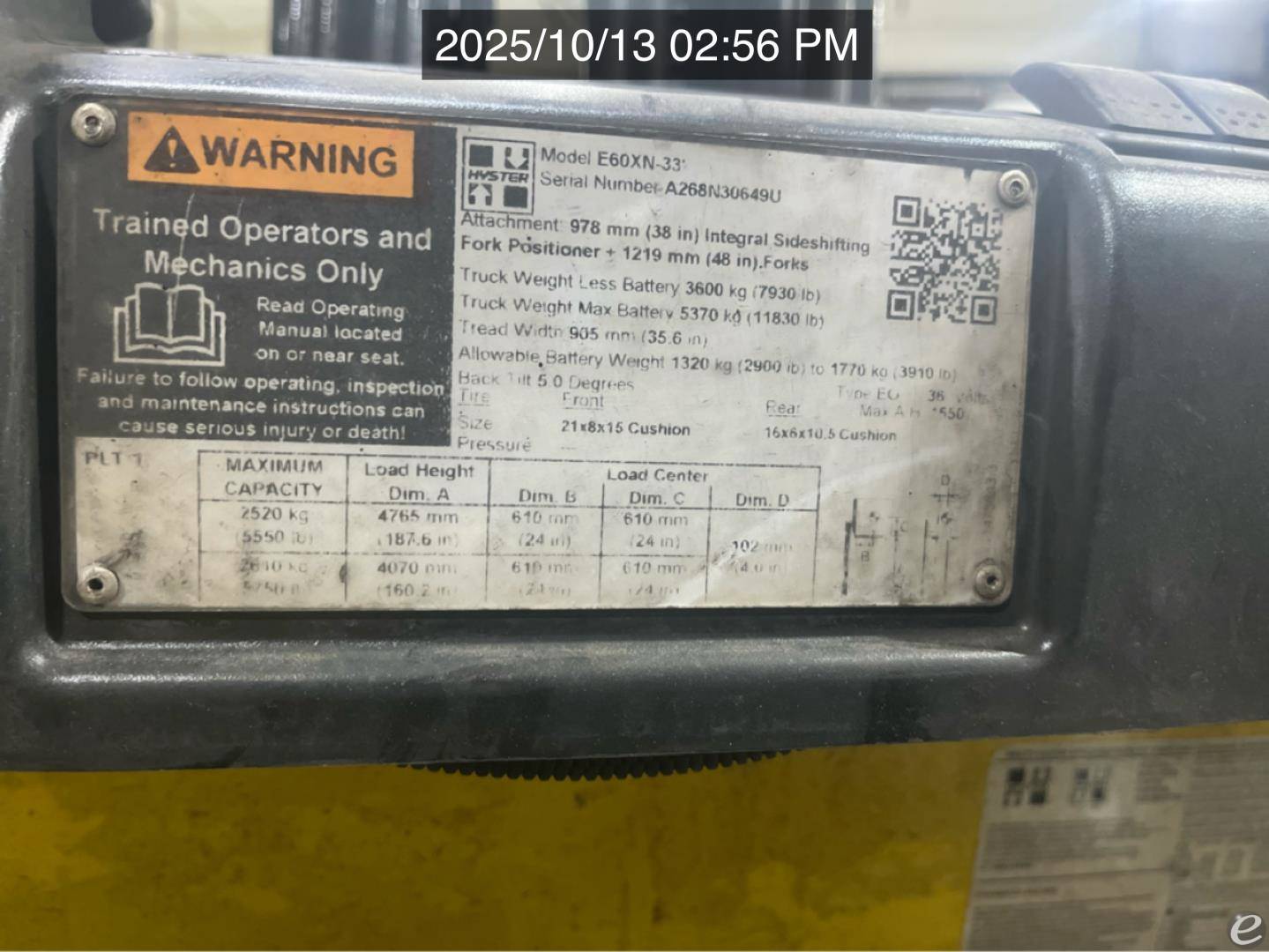 2020 Hyster E60XN