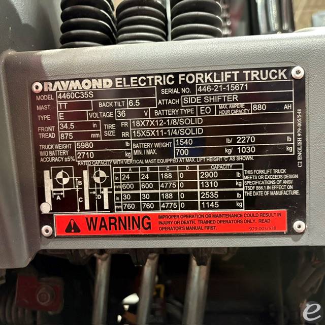 2021 Raymond 4460C35S