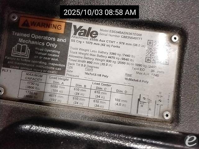 2019 Yale ESC040AD