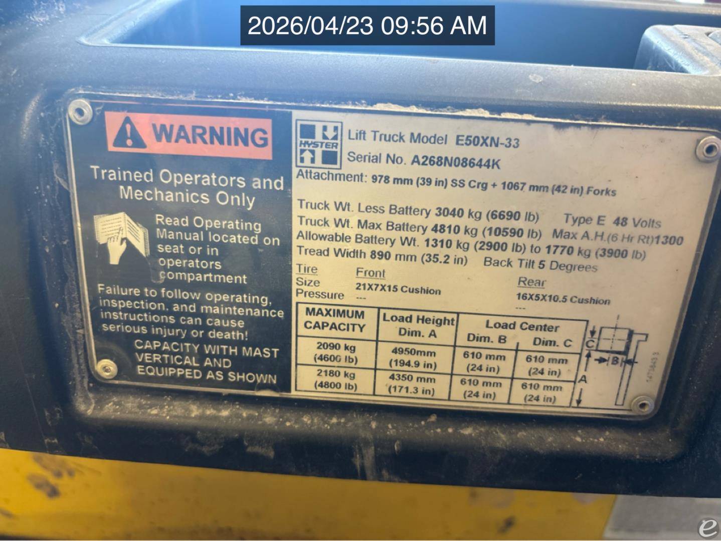 2012 Hyster E50XN