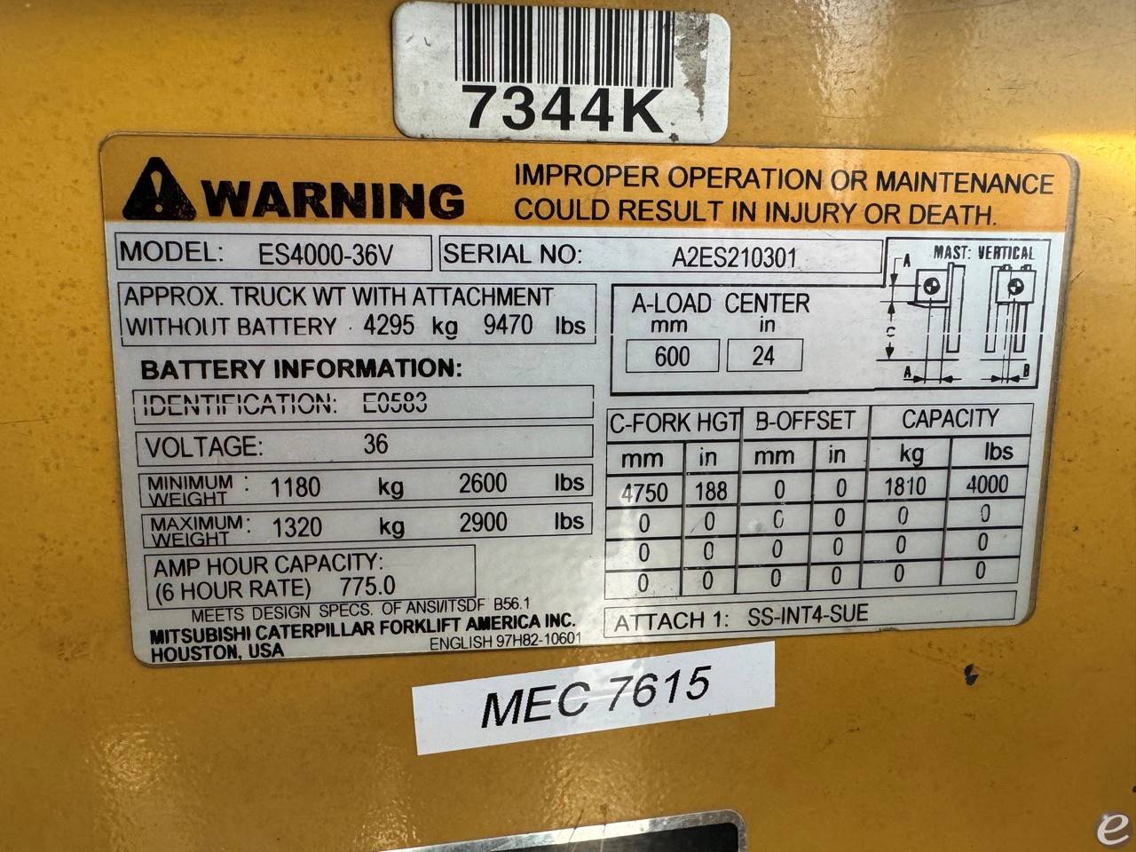 2008 Factory Cat ES4000 Electric Fo...
