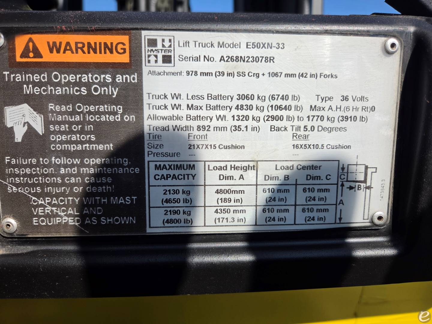 2017 Hyster E50XN (EE)