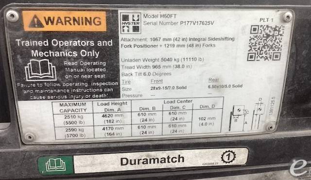 2021 Hyster H60FT