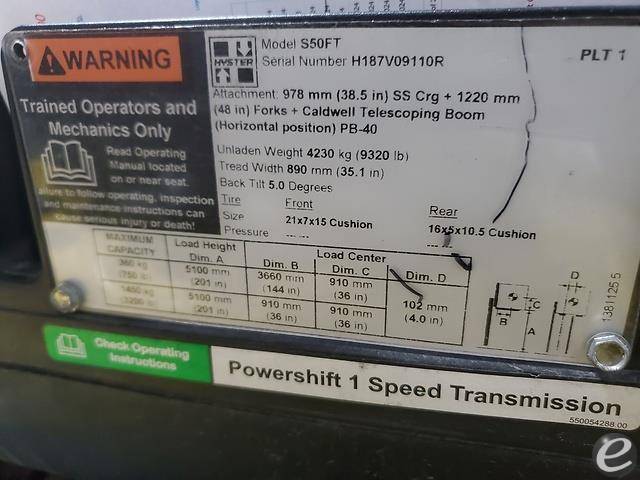 2017 Hyster S50FT LP Gas Forklift - 123Forklift