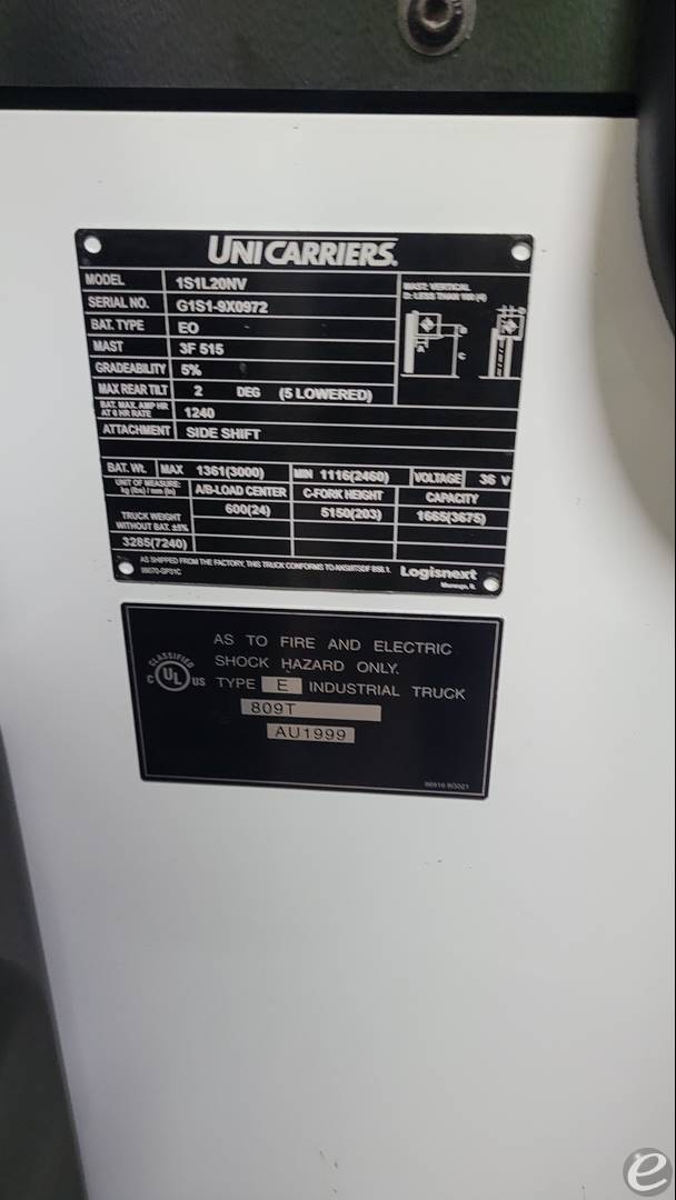 2023 Unicarriers 1S1L20NV