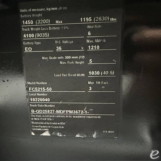 2020 Crown FC5215-50