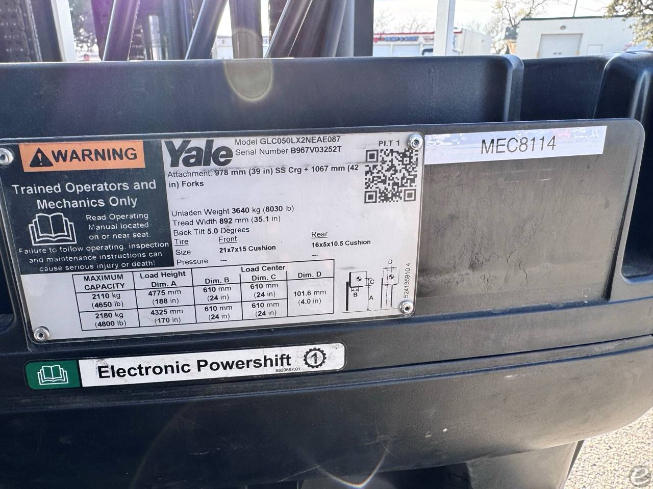 2020 Yale GLC050LX2NEAE087 LP Gas Forklift - 123Forklift
