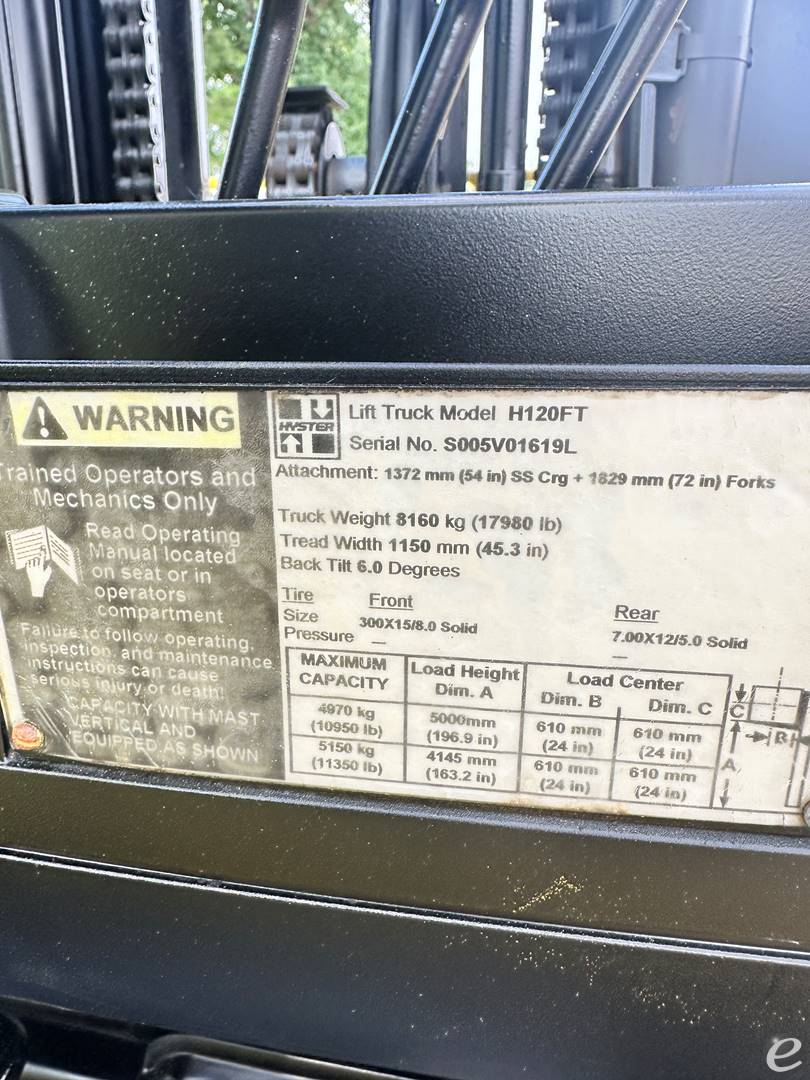 2013 Hyster H120FT