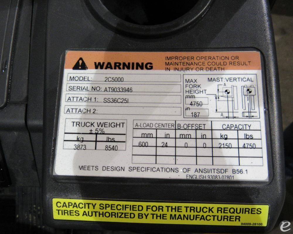 2012 Cat                                       2C5000 LP Gas Forklift - 123Forklift