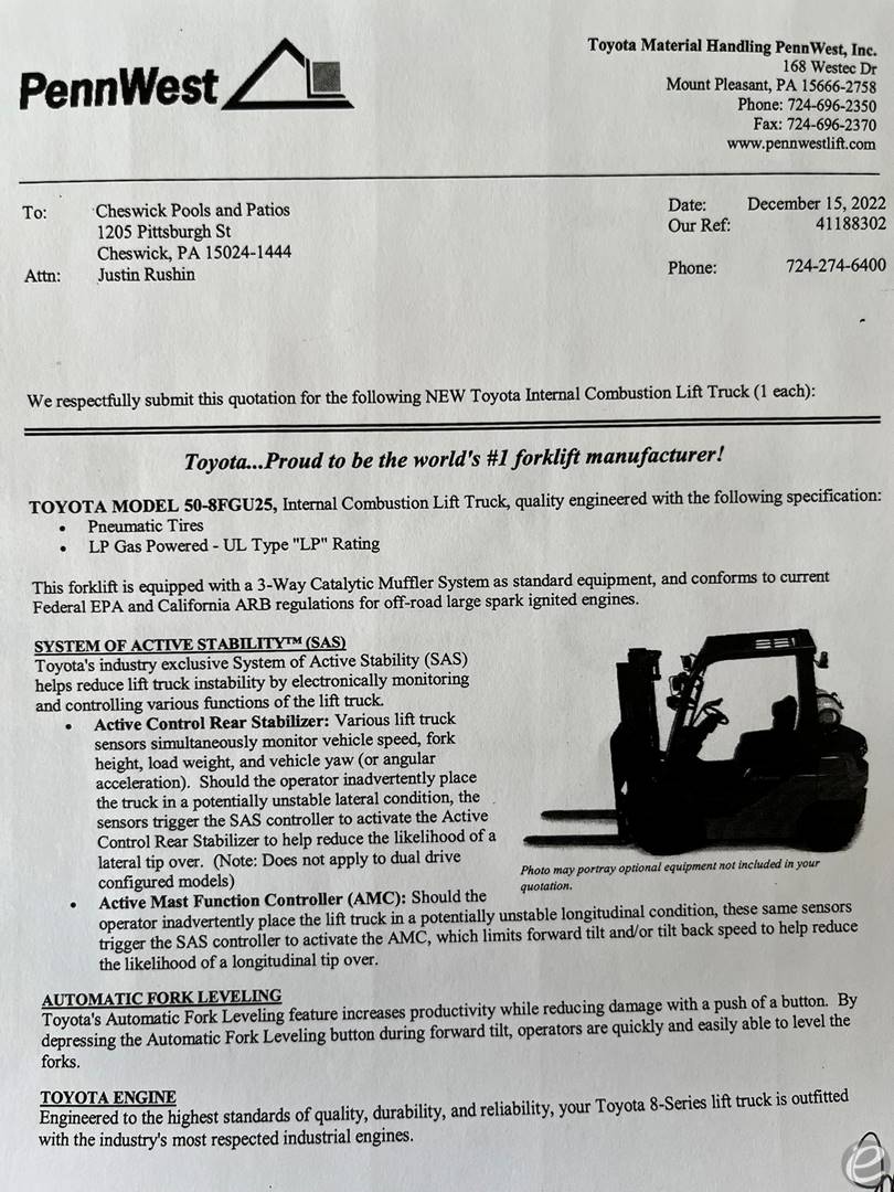 2023 Toyota 50-8FGU25
