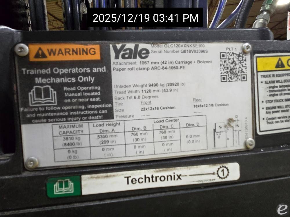 2018 Yale GC120VX