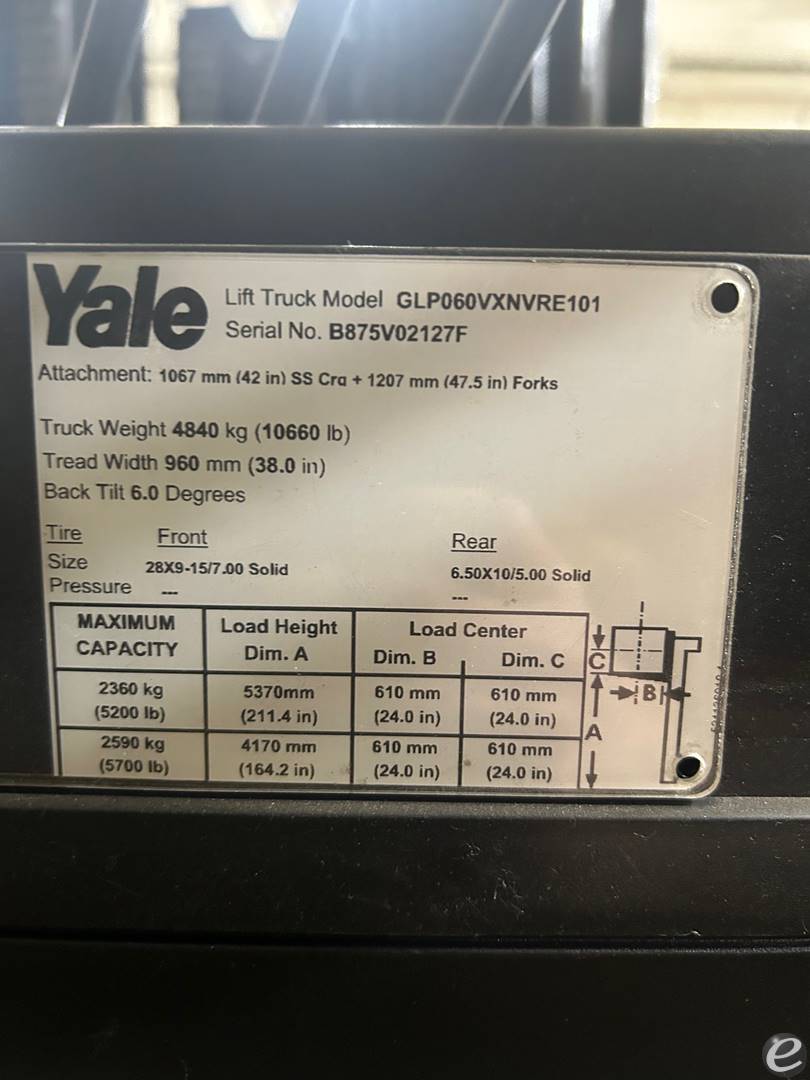 2008 Yale GLP060VXNVRE101