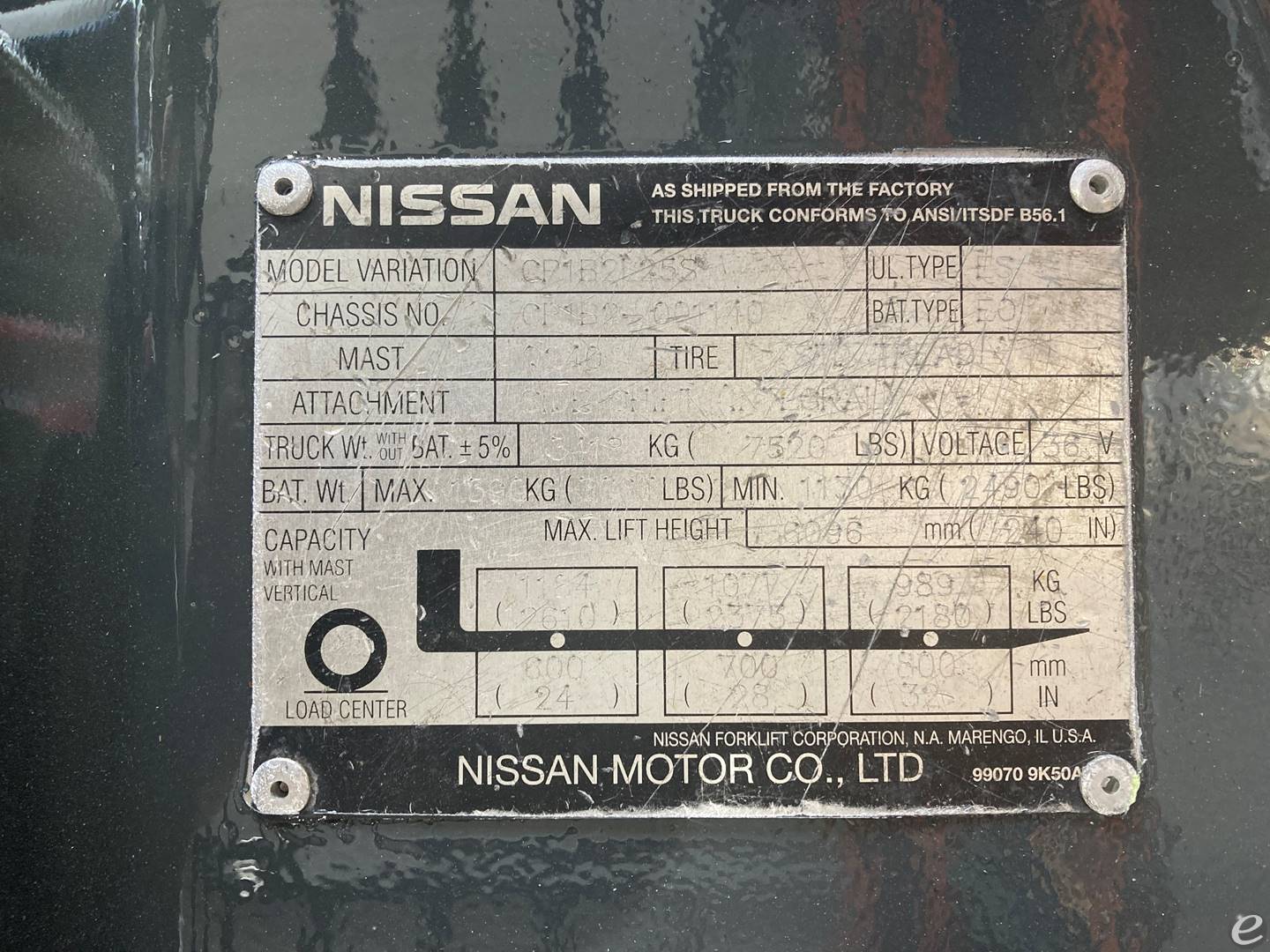 2009 Nissan CP1B2L25S