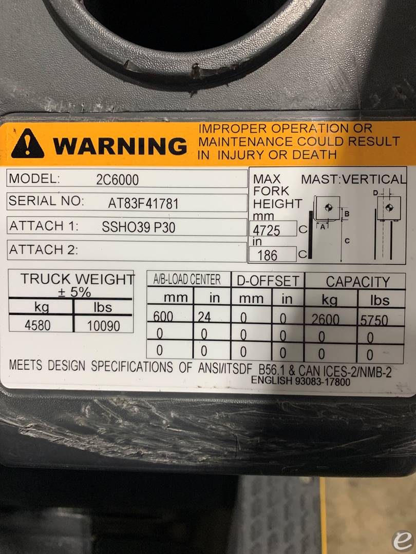 2017 Cat                                       2C6000 LP Gas Forklift - 123Forklift