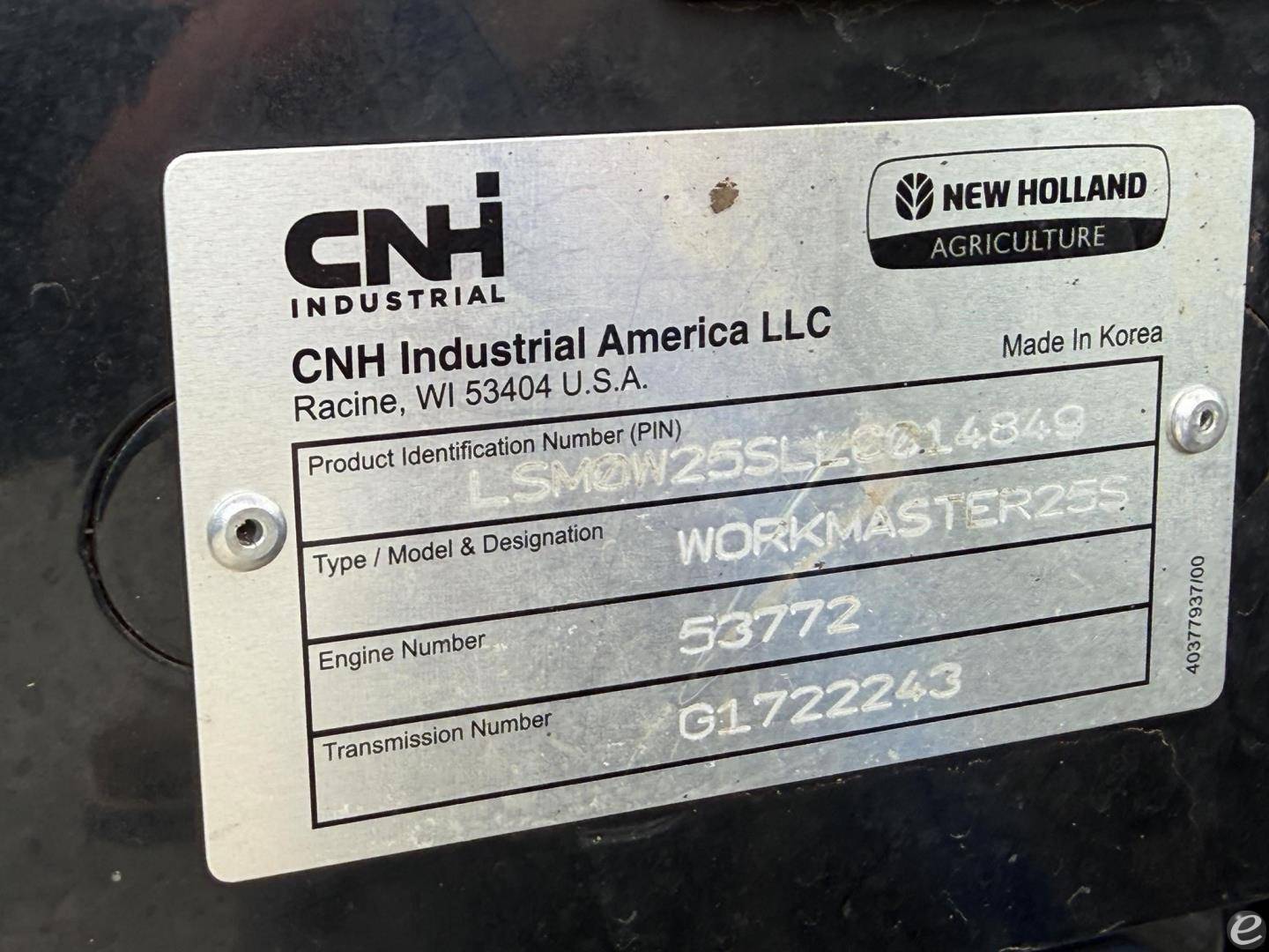 2020 New Holland WORKMASTER 25S