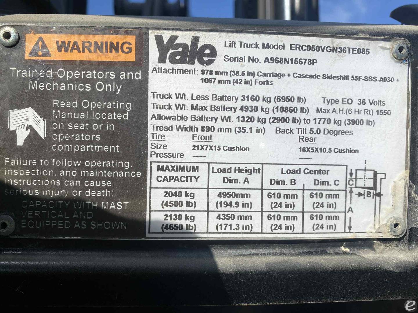 2016 Yale ERC-050