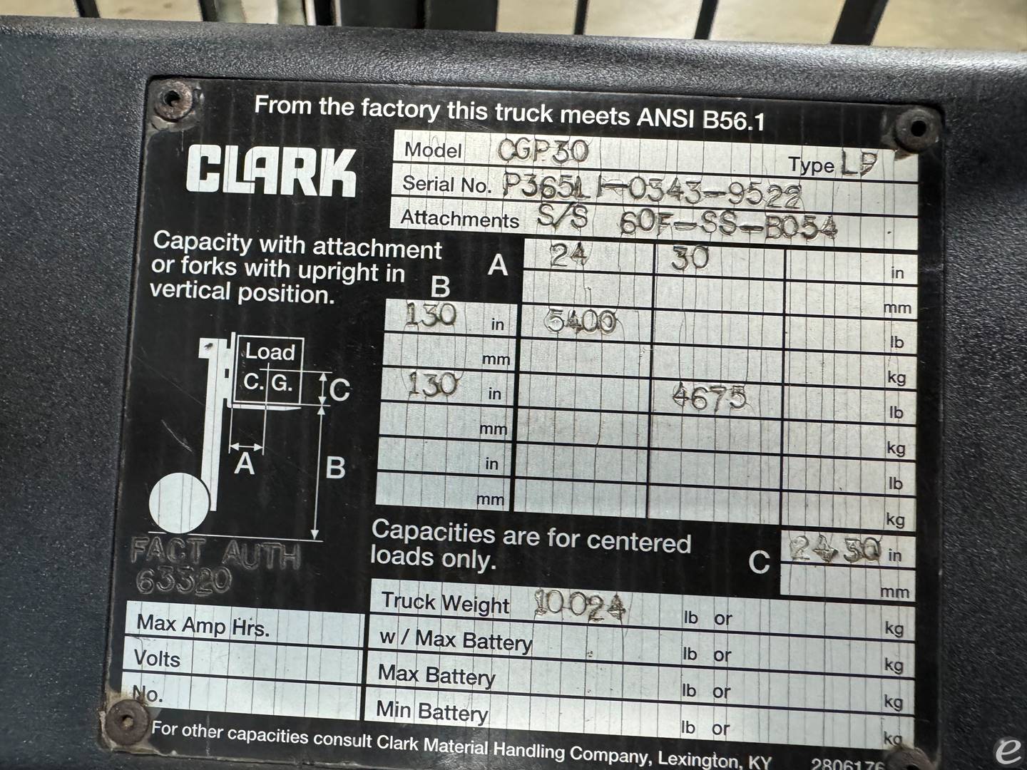 1999 Clark CGP30