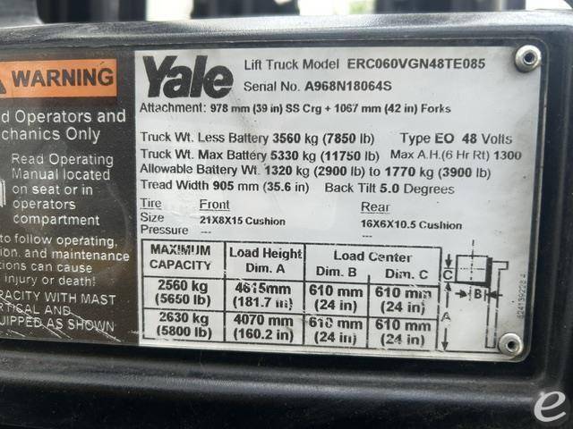 2018 Yale ERC060VG