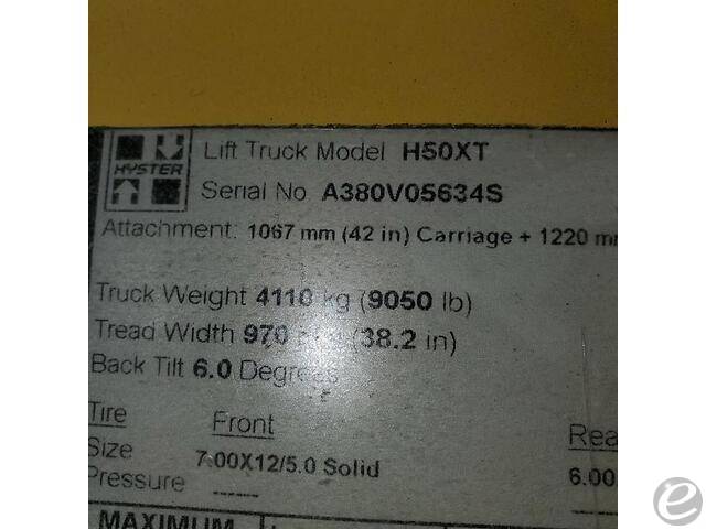 2018 Hyster H50XT LP Gas Forklift - 123Forklift