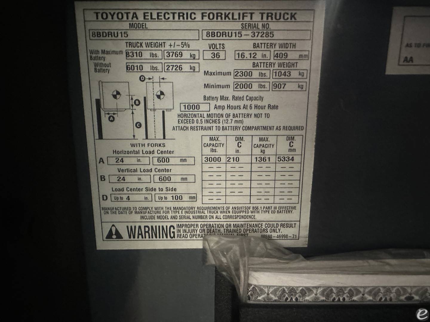Toyota 8BDRU15