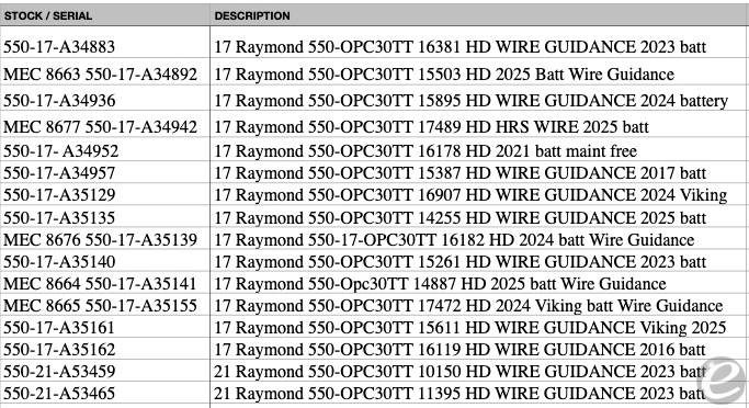 2017 Raymond 550-OPC30TT