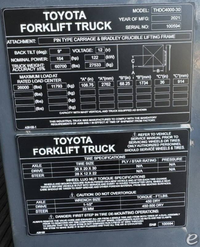 2021 Toyota THDC4000-3