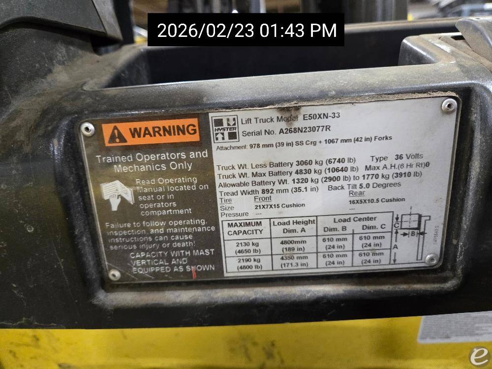 2017 Hyster E50XN