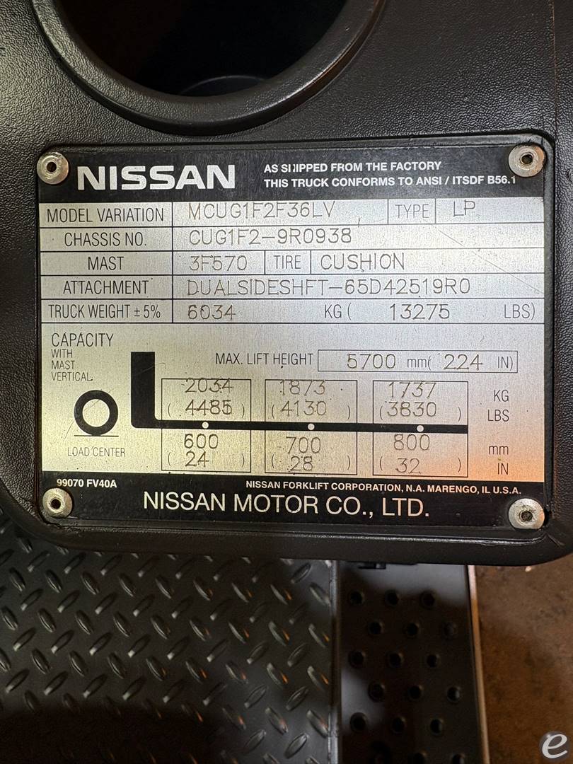 2018 Nissan MCUG1F2F36LV
