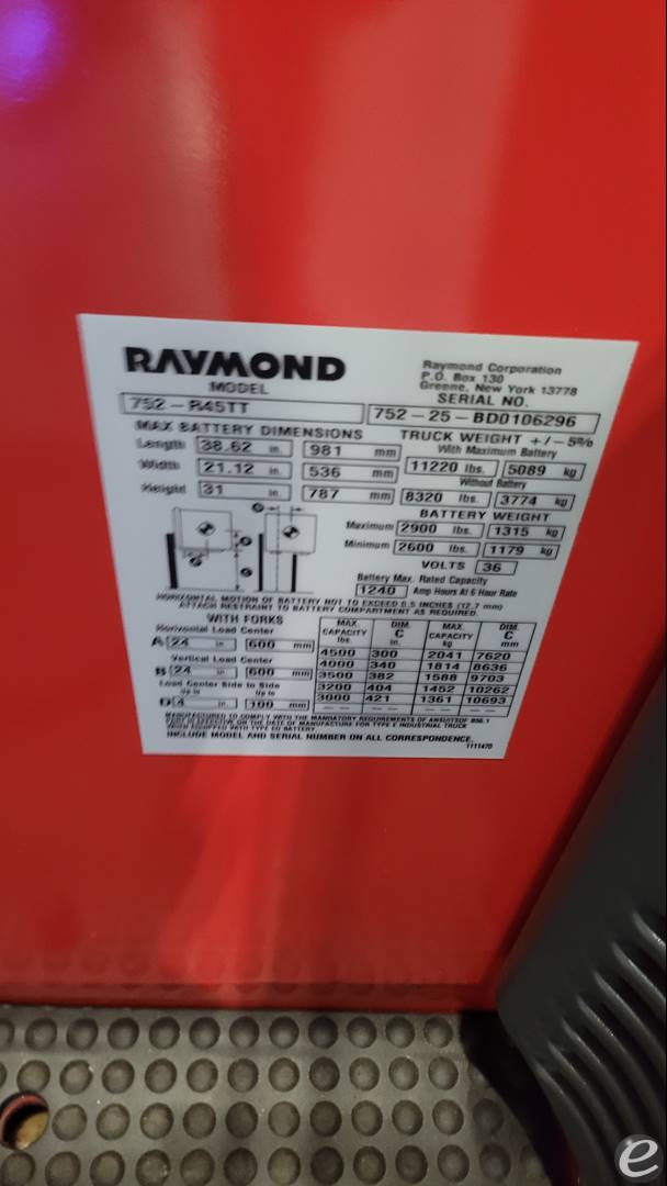 2025 Raymond 752-R45TT