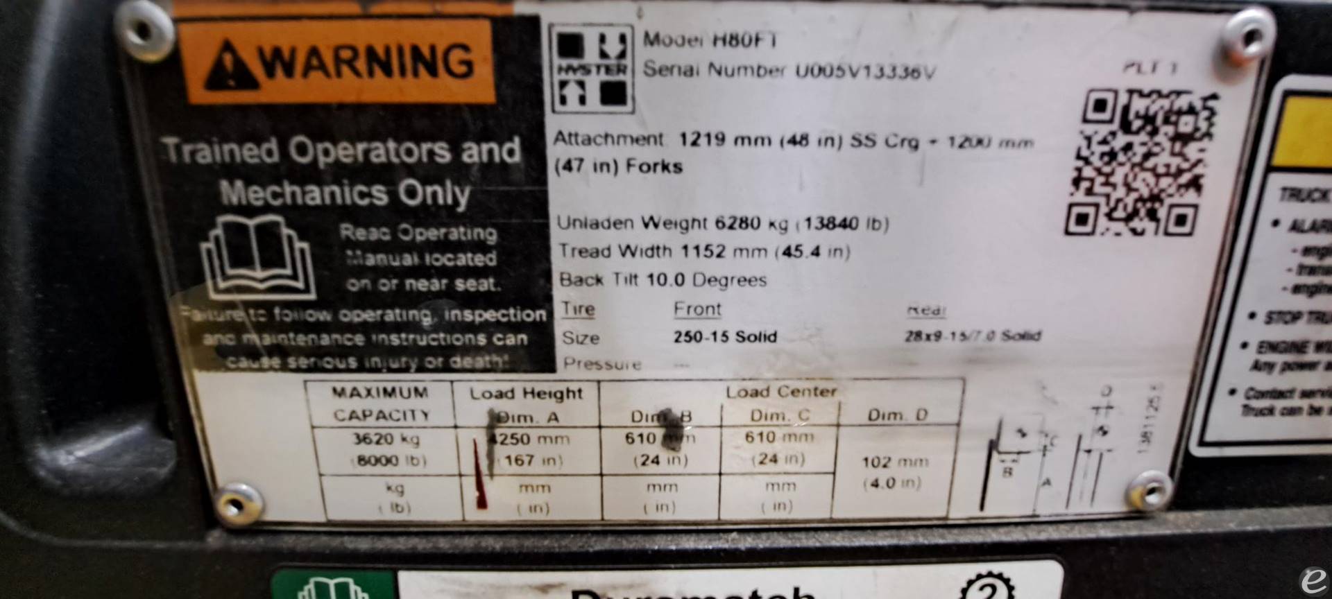 2021 Hyster H80FT