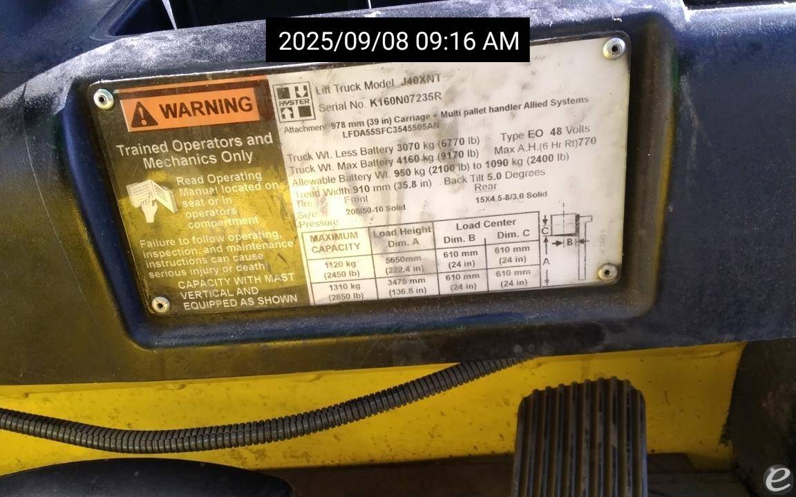 2017 Hyster J40XNT