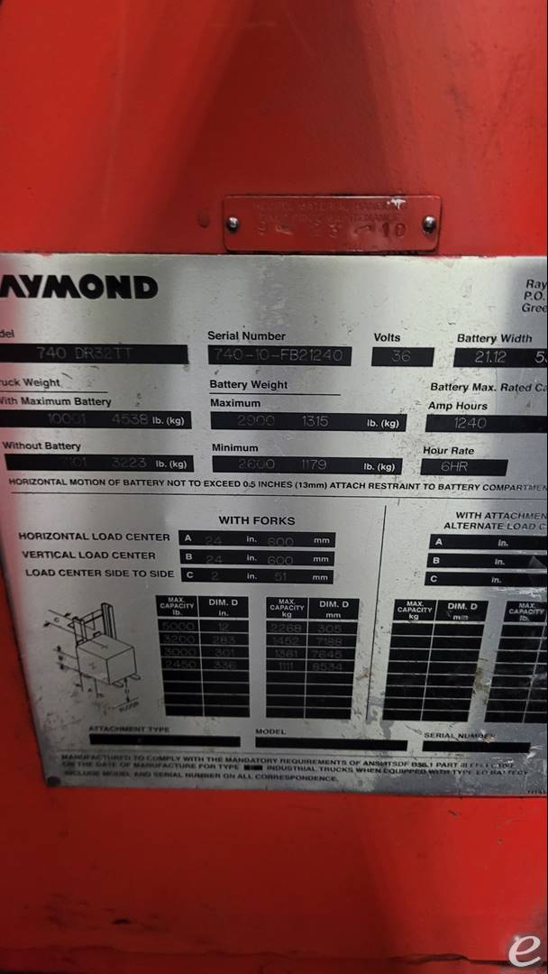 2010 Raymond 7400-DR32TT