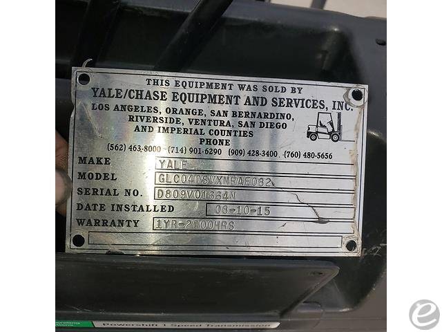 2015 Yale GLC040 LP Gas Forklift - 123Forklift