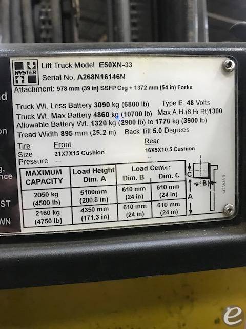 2015 Hyster E50XN