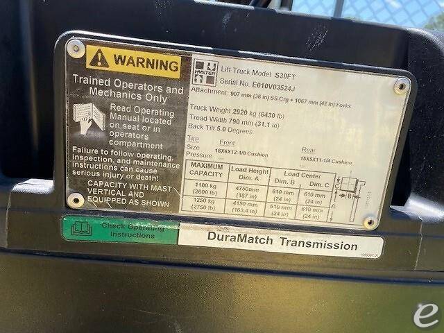 2011 Hyster S30FT LP Gas Forklift - 123Forklift