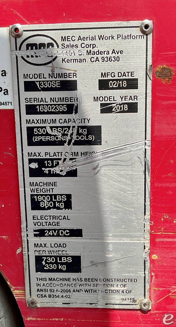 2018 MEC 1330SE