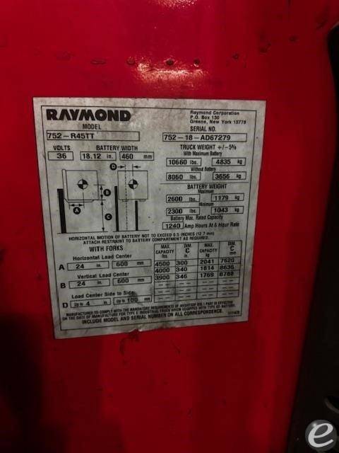 2018 Raymond 752R45TT