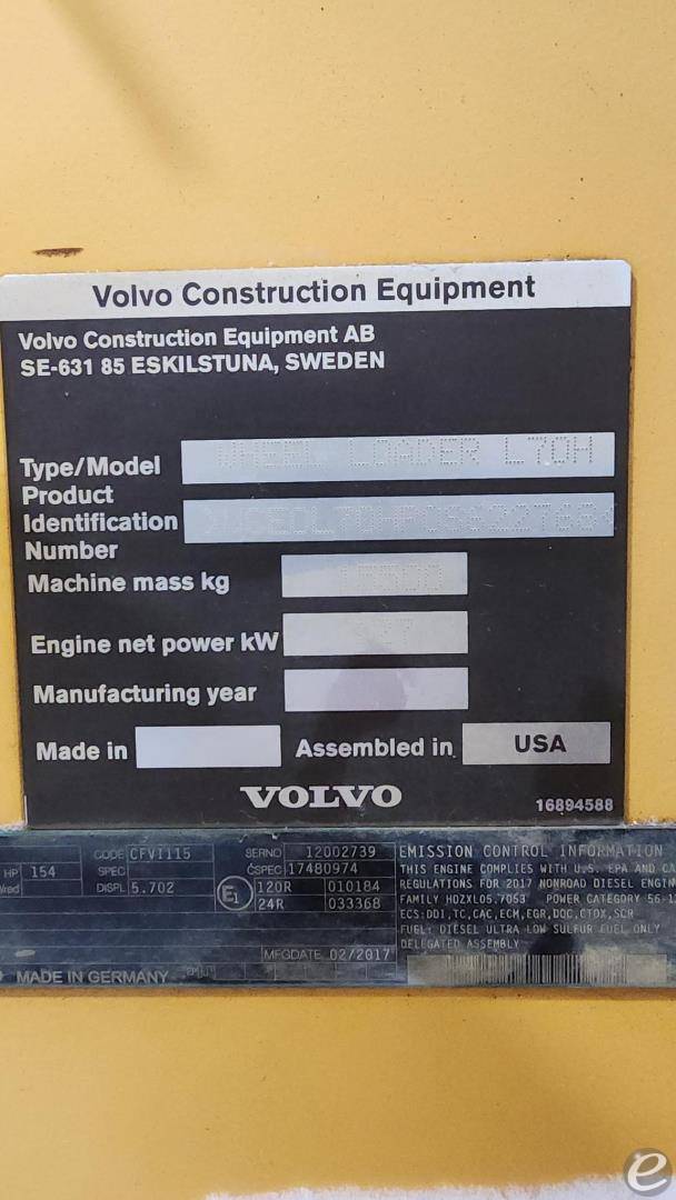 2017 Volvo L70H