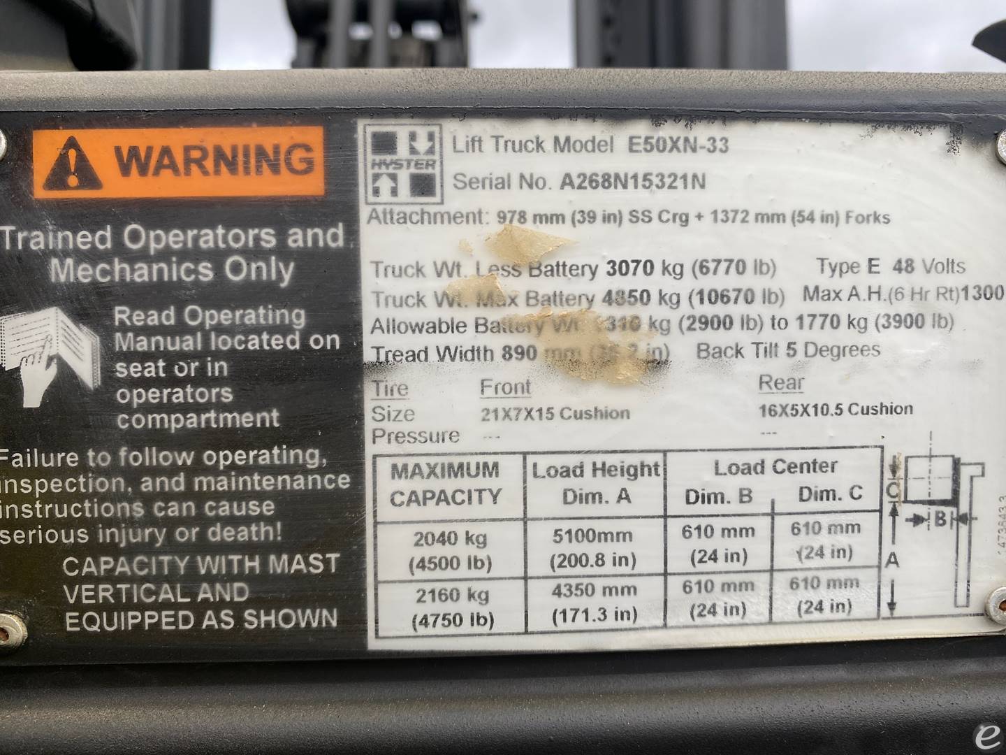 2015 Hyster E50XN-33