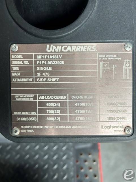 2022 Unicarriers PF35LP