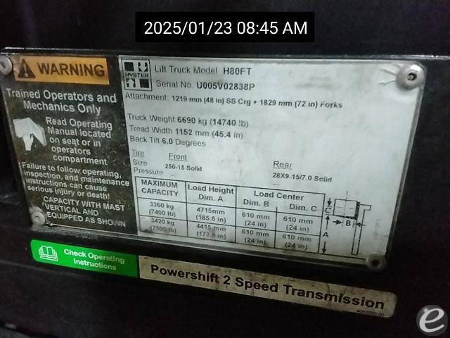 2016 Hyster H80FT LP Gas Forklift - 123Forklift