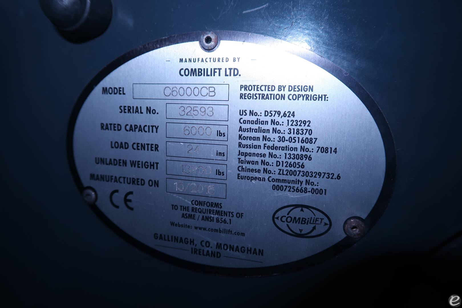 2016 Combilift C6000CB