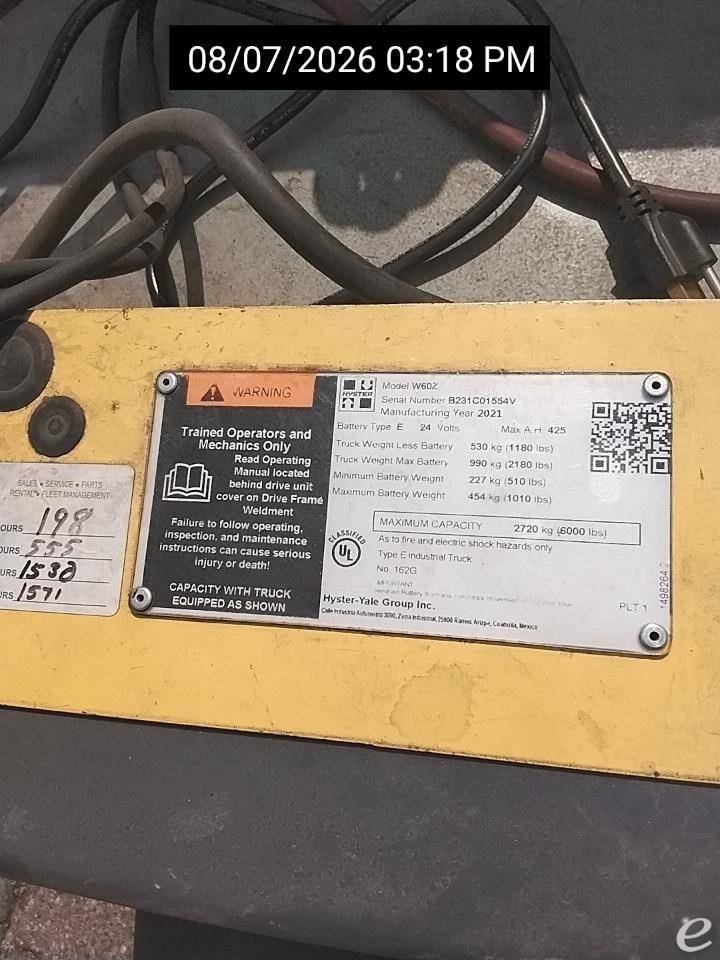2021 Hyster W60Z