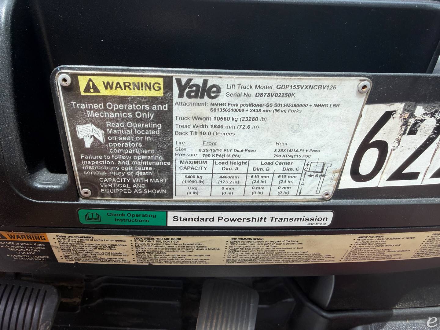 2012 Yale GDP155VX
