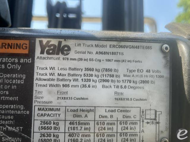2018 Yale ERC060VG