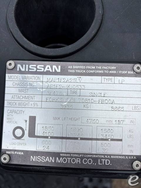 2008 Nissan MAP1F2A25LV