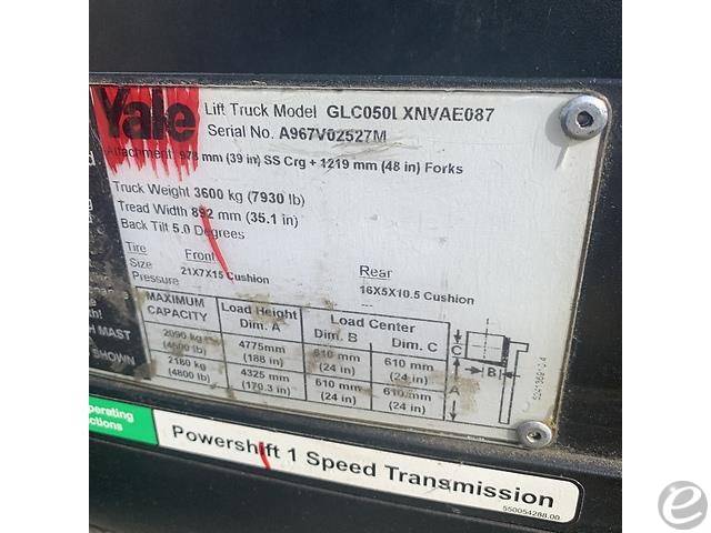 2014 Yale GC050LX LP Gas Forklift - 123Forklift